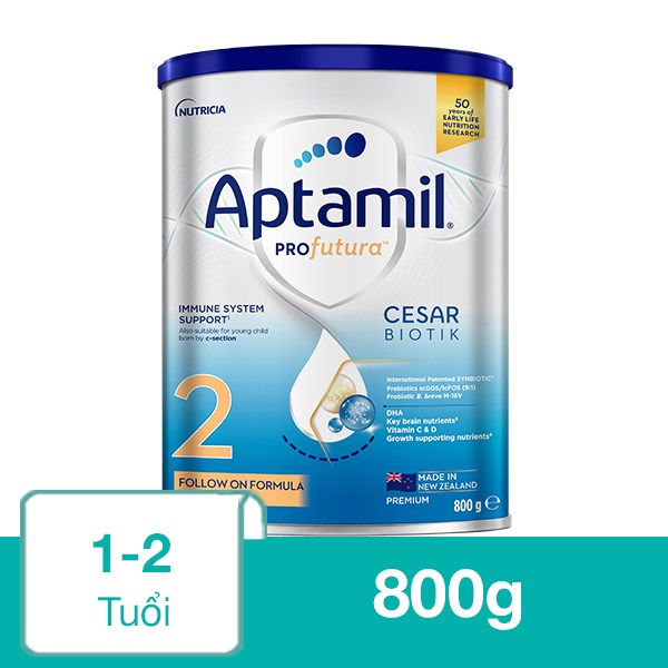 Sữa Bột Aptamil Profutura Cesarbiotik Số 2 800G (1 - 2 Tuổi)