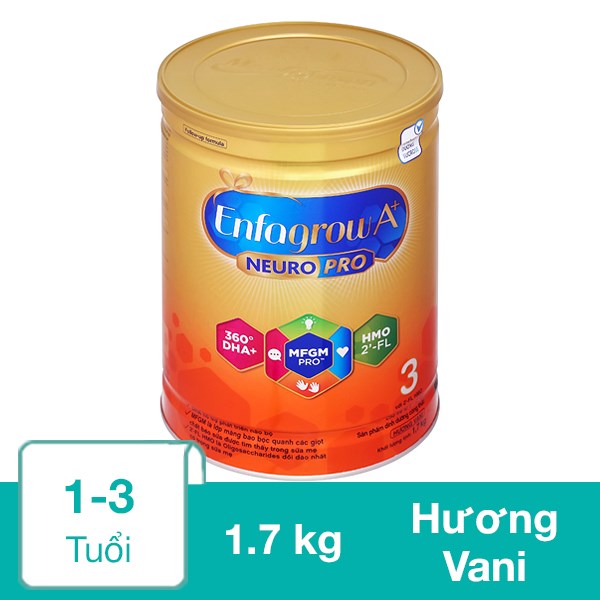 Sữa Bột Enfagrow A+ Neuropro Số 3 Hương Vani 1.7 Kg (1 - 3 Tuổi)