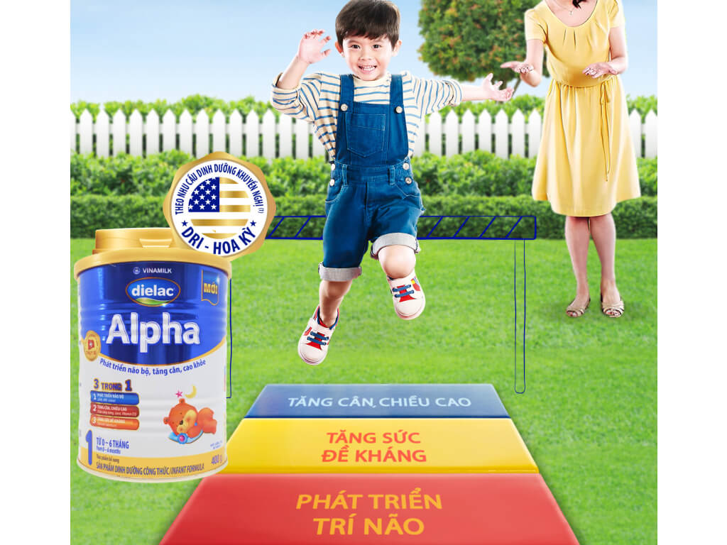 Sữa bột Dielac Alpha số 1 lon 400g 2