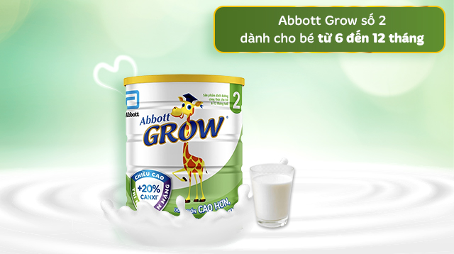 Độ tuổi - Sữa bột Abbott Grow số 2 hương vani 900g (6 - 12 tháng)