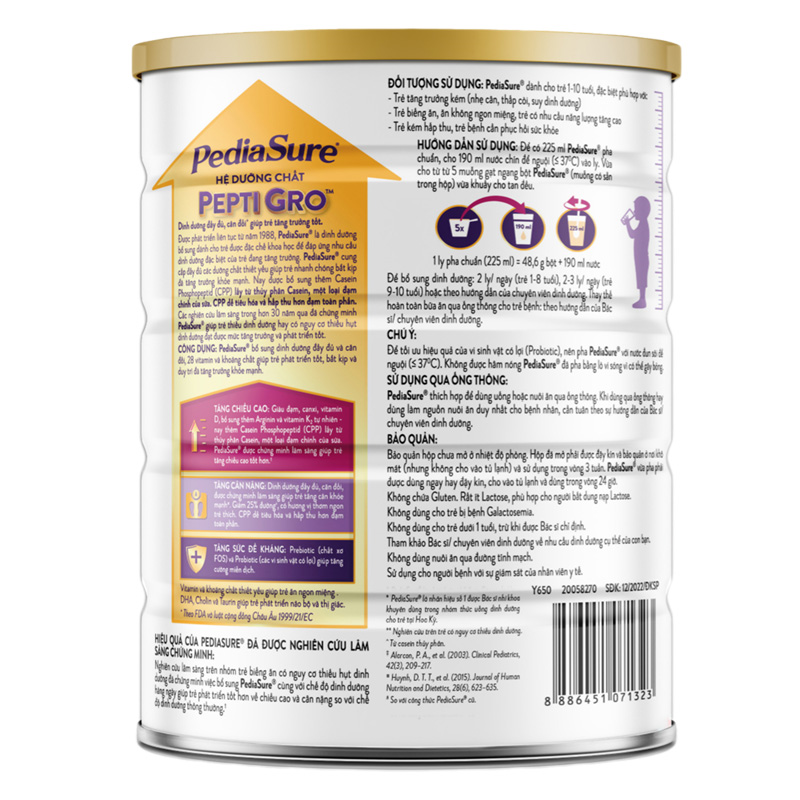 Sữa bột Abbott PediaSure BA hương vani 800g (1 - 10 tuổi) 5