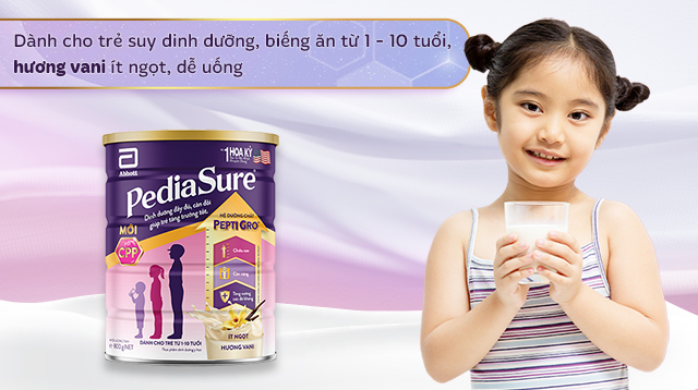 Dành cho bé suy dinh dưỡng, có nhu cầu năng lượng cao từ 1 - 10 tuổi