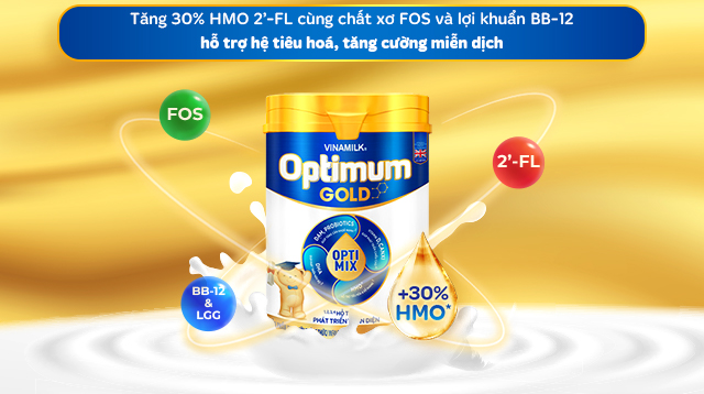 Sữa bột Vinamilk Optimum Gold số 1 400g (0 - 6 tháng) - HMO Sữa bột Vinamilk Optimum Gold số 1 400g (0 - 6 tháng) - HMO