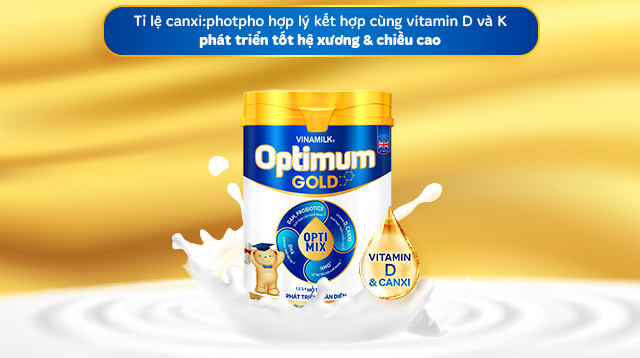 Sữa bột Vinamilk Optimum Gold số 1 400g (0 - 6 tháng) - Canxi