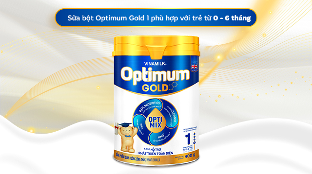 Sữa bột Vinamilk Optimum Gold số 1 400g (0 - 6 tháng) - Độ tuổi
