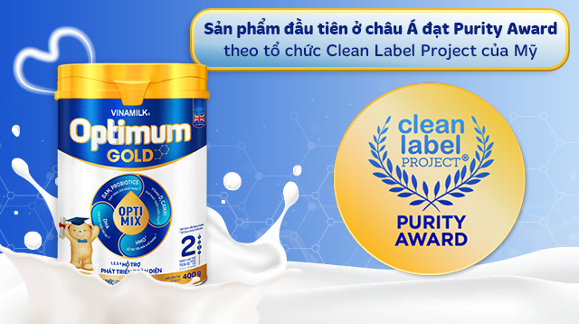 Sữa bột Vinamilk Optimum Gold số 2 400g - Purity Award Sữa bột Vinamilk Optimum Gold số 2 400g - Purity Award