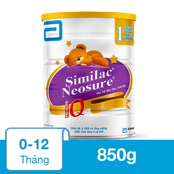 Sữa bột Abbott Similac Neosure Eye-Q 1 lon 850g (0 - 12 tháng) - AVAKids.com