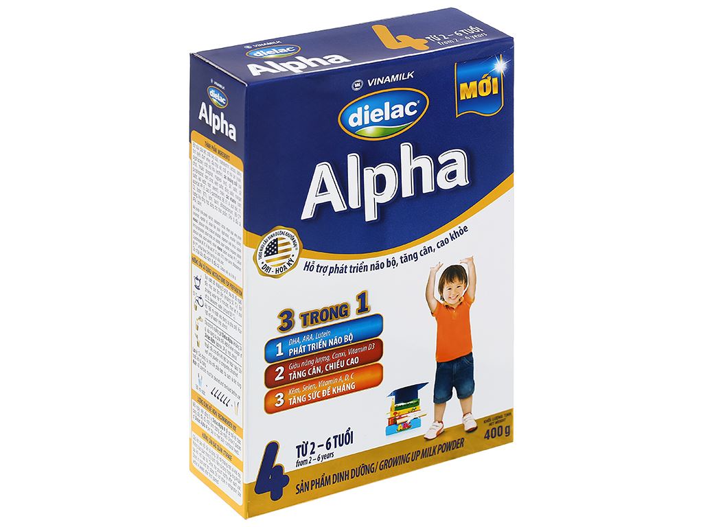 Sữa bột Dielac Alpha 4 hộp 400g 1