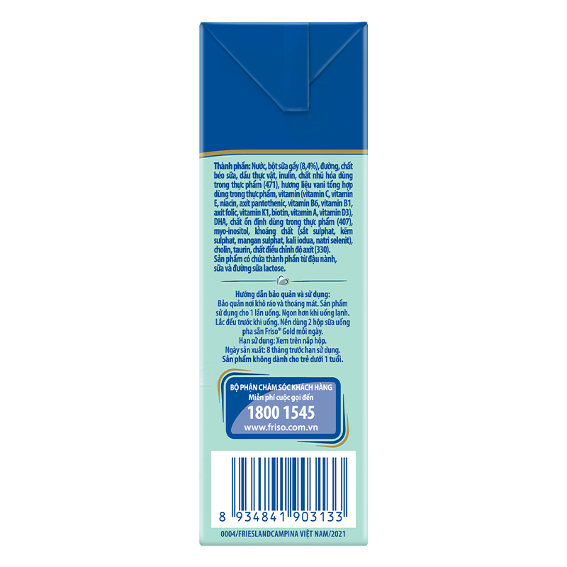Thùng 48 hộp sữa pha sẵn Friso Gold hương vani 180 ml (từ 1 tuổi) 17