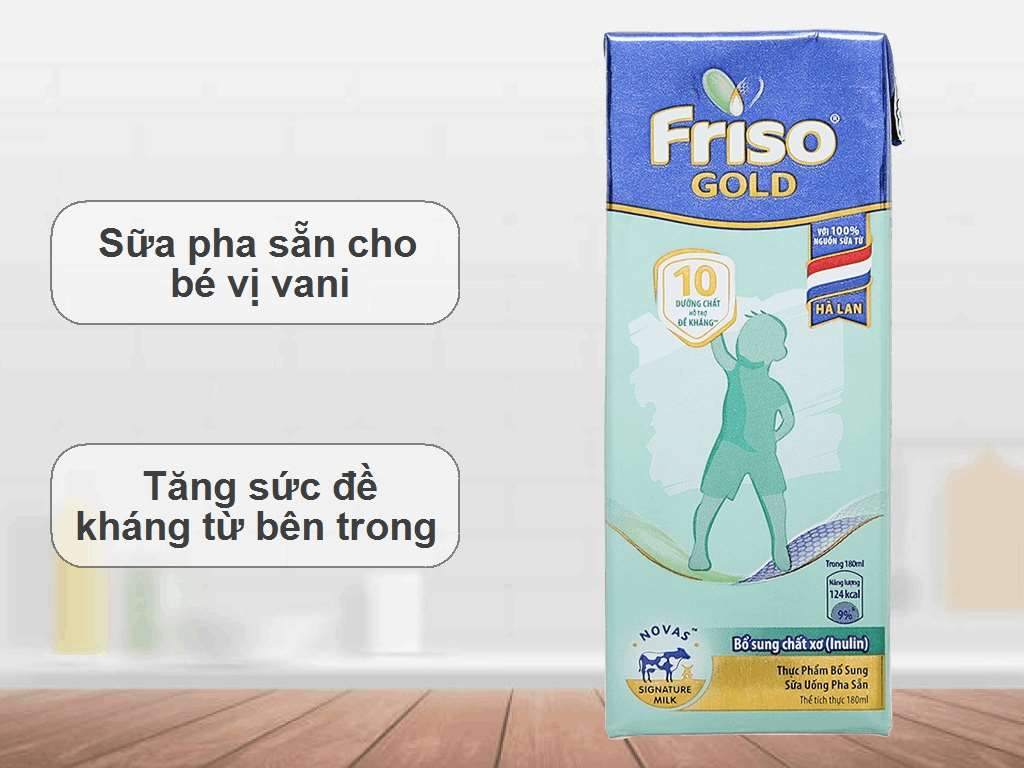 Thùng 48 hộp sữa uống dinh dưỡng Friso Gold vani hộp 180ml 5