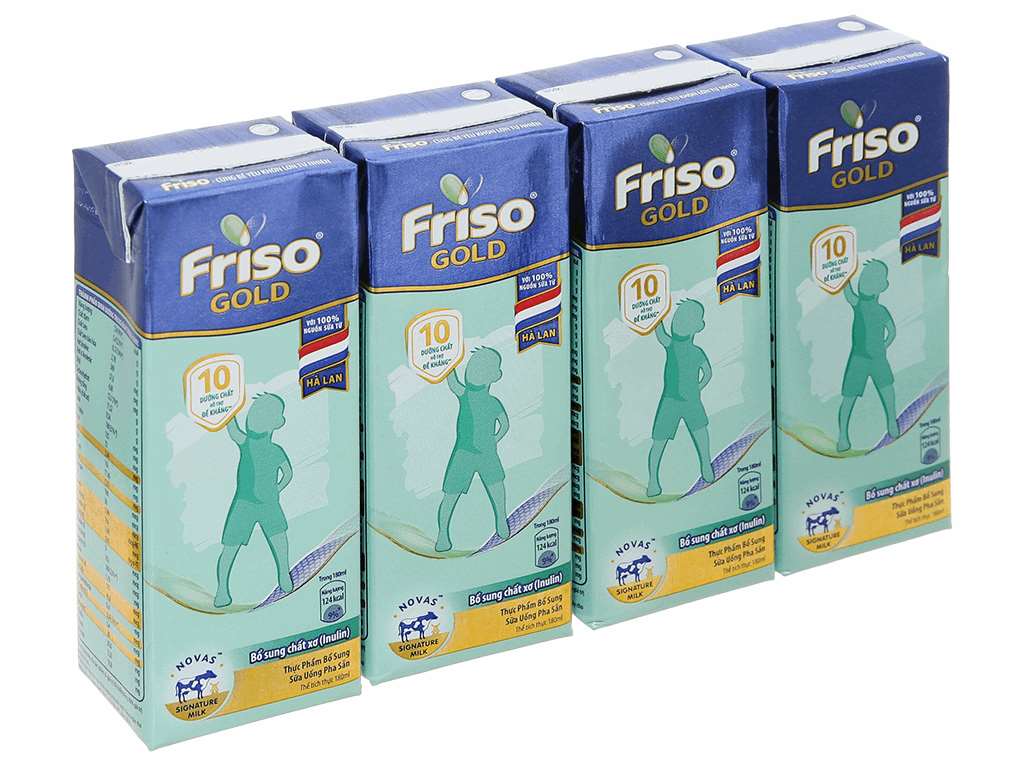Thùng 48 hộp sữa uống dinh dưỡng Friso Gold vani hộp 180ml 6