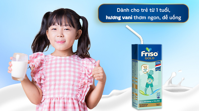 Độ tuổi - Thùng 48 hộp sữa pha sẵn Friso Gold hương vani 180 ml (từ 1 tuổi)
