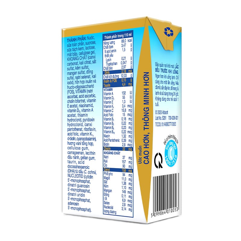 Combo 2 thùng 48 hộp sữa pha sẵn Abbott Grow Gold hương vani 110 ml (từ 1 tuổi) - Giao bao bì ngẫu nhiên 22