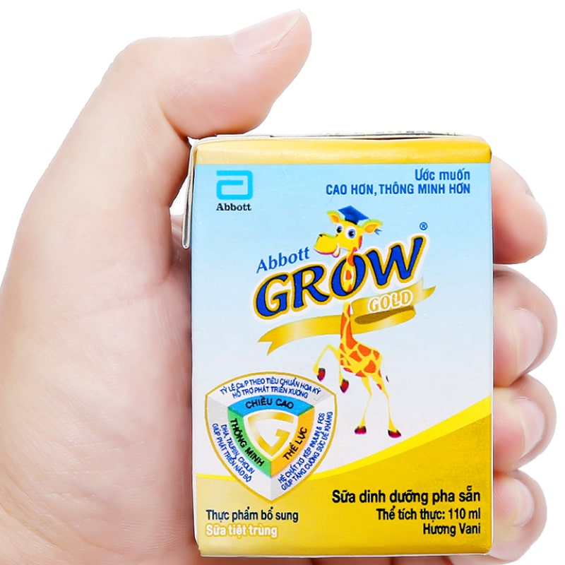 Combo 2 thùng 48 hộp sữa pha sẵn Abbott Grow Gold hương vani 110 ml (từ 1 tuổi) - Giao bao bì ngẫu nhiên 23