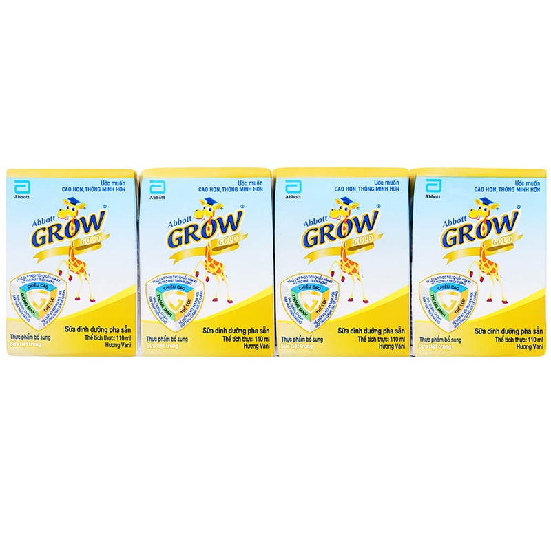 Combo 2 thùng 48 hộp sữa pha sẵn Abbott Grow Gold hương vani 110 ml (từ 1 tuổi) - Giao bao bì ngẫu nhiên 34