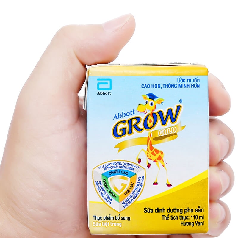 Combo 2 thùng 48 hộp sữa pha sẵn Abbott Grow Gold hương vani 110 ml (từ 1 tuổi) - Giao bao bì ngẫu nhiên 37