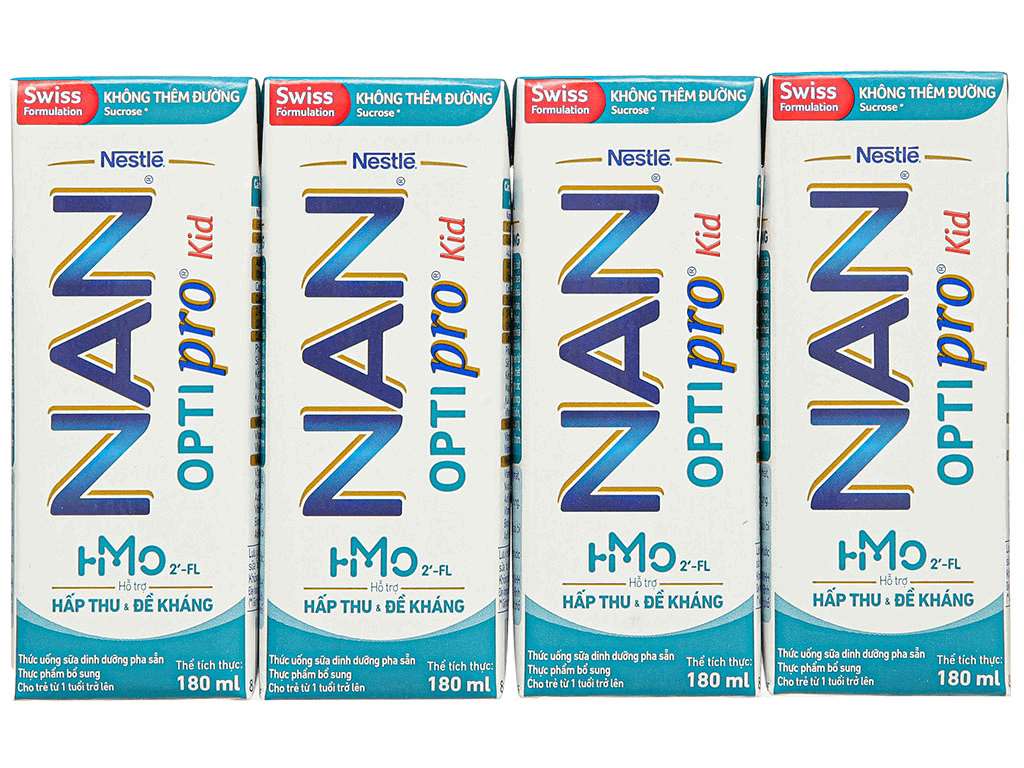Lốc 4 hộp sữa dinh dưỡng pha sẵn Nestlé Nan Optipro Kid 180ml 3