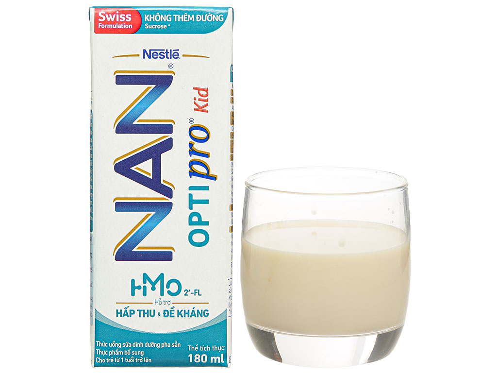 Lốc 4 hộp sữa dinh dưỡng pha sẵn Nestlé Nan Optipro Kid 180ml 11