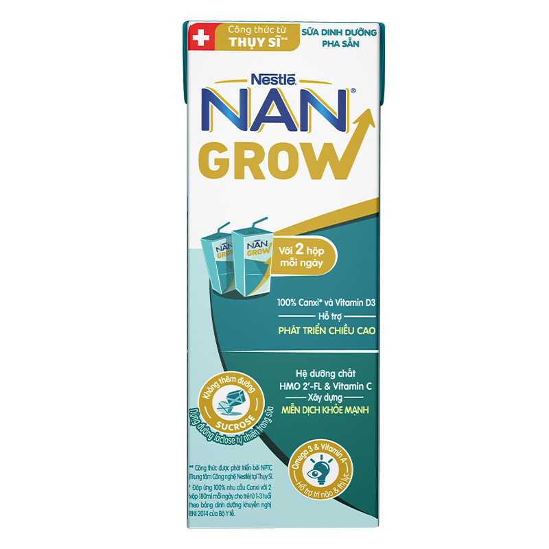 Lốc 4 hộp sữa pha sẵn Nestlé NAN Grow 180 ml (từ 1 tuổi) 3