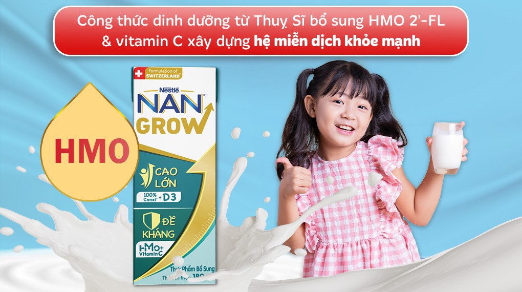 Thùng 24 hộp sữa pha sẵn Nestlé NAN Grow