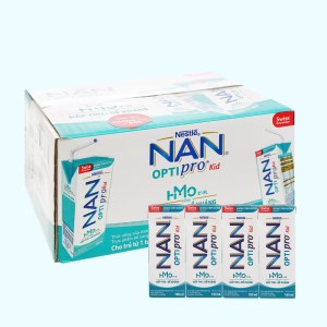 Thùng 24 hộp sữa dinh dưỡng pha sẵn Nestlé Nan Optipro Kid 180ml