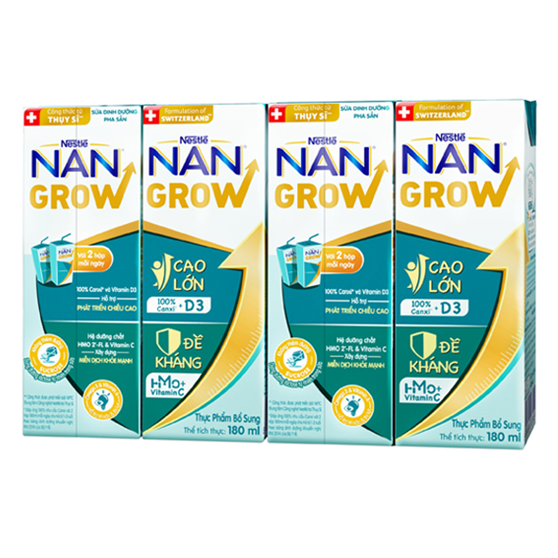 Lốc 4 hộp sữa pha sẵn Nestlé NAN Grow 180 ml (từ 1 tuổi) 11