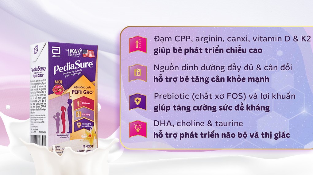 Thùng sữa pha sẵn Abbott PediaSure 110ml bổ sung dinh dưỡng - AVAKids.com