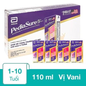 Thùng 48 hộp sữa bột pha sẵn PediaSure vani 110ml