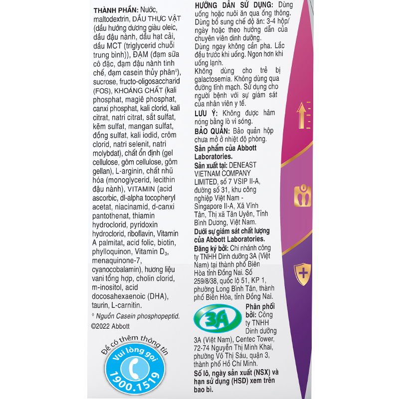 Lốc 4 hộp sữa pha sẵn Abbott PediaSure hương vani 110 ml (1 - 10 tuổi) 11