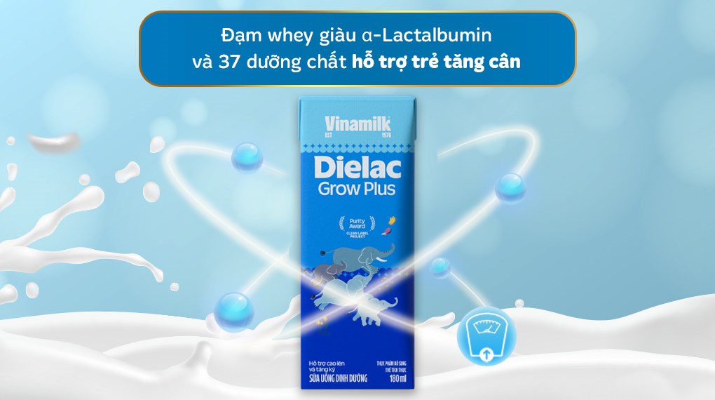 Lốc 4 hộp sữa non pha sẵn Dielac Grow Plus - Giao bao bì ngẫu nhiên