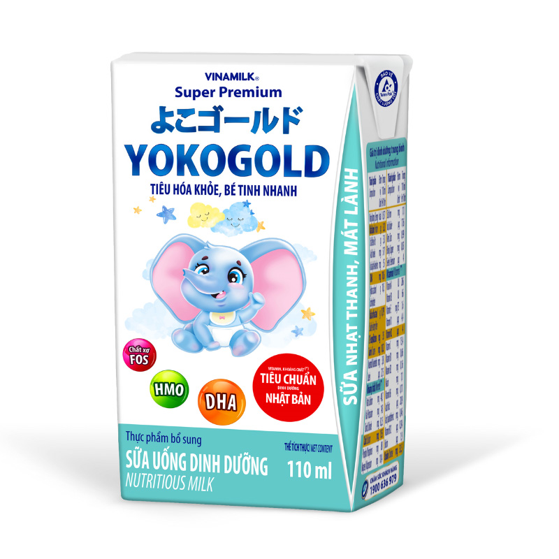 Combo 2 thùng 48 hộp sữa pha sẵn YokoGold hộp 110 ml (từ 1 tuổi) 6