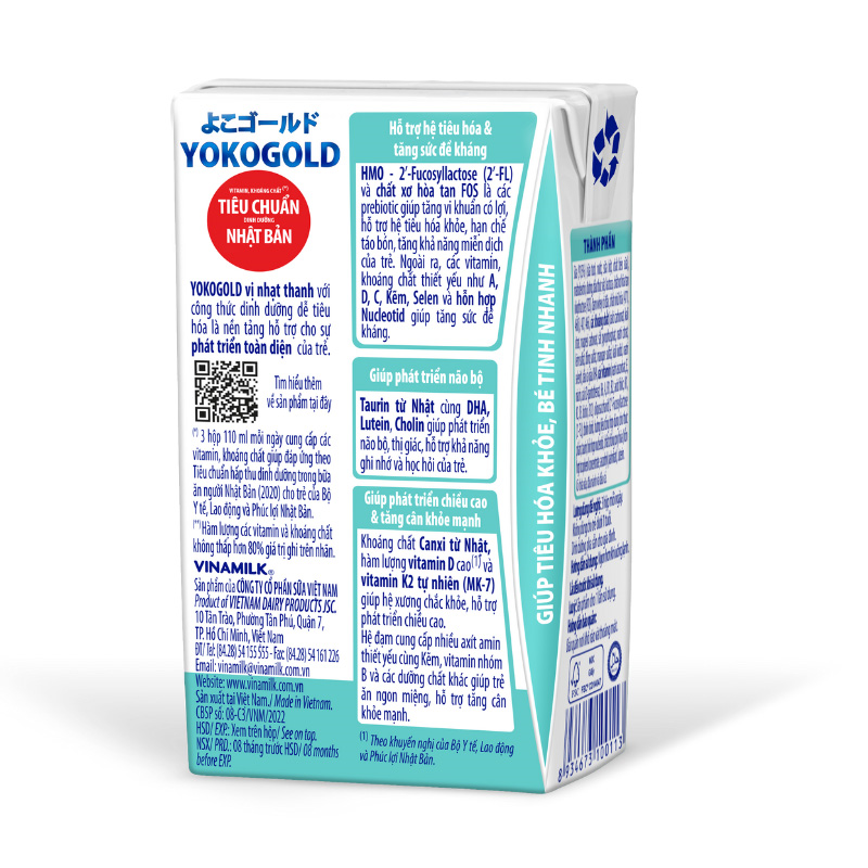 Combo 2 thùng 48 hộp sữa pha sẵn YokoGold hộp 110 ml (từ 1 tuổi) 8