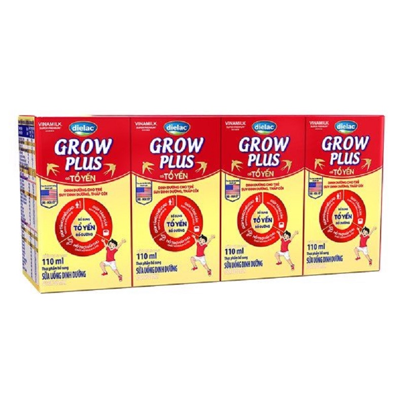 Sữa uống dinh dưỡng Dielac Grow Plus - 110ml (có tổ yến) - AVAKids.com
