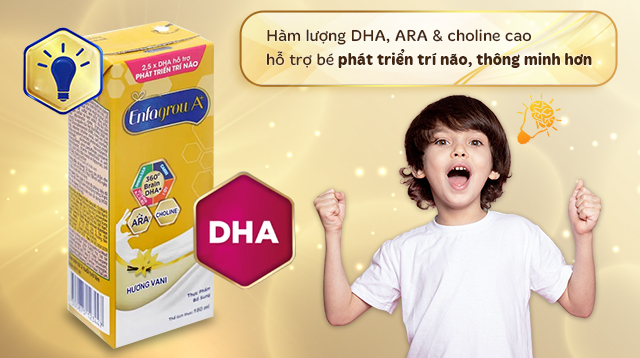 Sữa pha sẵn Enfagrow A+ 360° Brain DHA+ hương vani - DHA Sữa pha sẵn Enfagrow A+ 360° Brain DHA+ hương vani - DHA