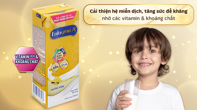 Sữa pha sẵn Enfagrow A+ 360° Brain DHA+ hương vani - Vitamin và khoáng chất Sữa pha sẵn Enfagrow A+ 360° Brain DHA+ hương vani - Vitamin và khoáng chất