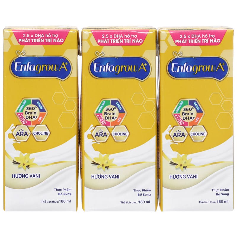 Lốc 3 hộp sữa pha sẵn Enfagrow A+ 360° Brain DHA+ hương vani 180 ml (từ 2 tuổi) 2