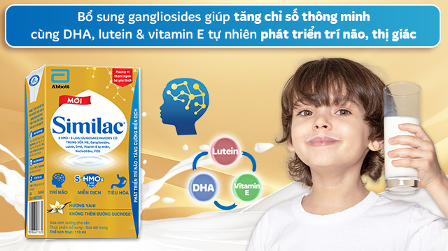 Phát triển não bộ - Lốc 4 hộp sữa pha sẵn Similac hương vani 110 ml (từ 1 tuổi)