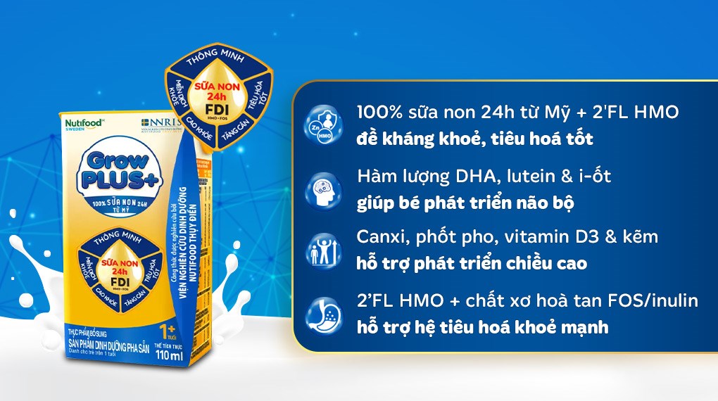 Thùng 48 hộp sữa pha sẵn Nutifood GrowPLUS+ (sữa non)-1