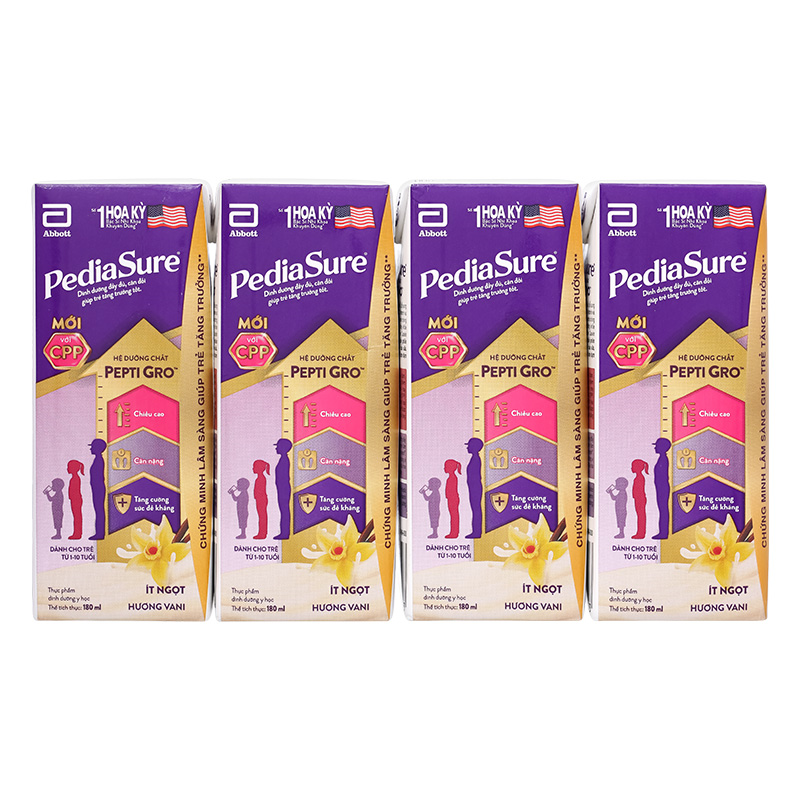 Thùng 48 hộp sữa pha sẵn Abbott PediaSure hương vani 180 ml (1 - 10 tuổi) - Giao bao bì ngẫu nhiên 19