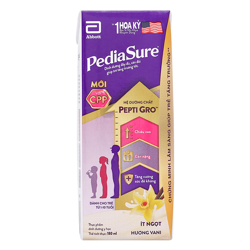 Thùng 48 hộp sữa pha sẵn Abbott PediaSure hương vani 180 ml (1 - 10 tuổi) - Giao bao bì ngẫu nhiên 23