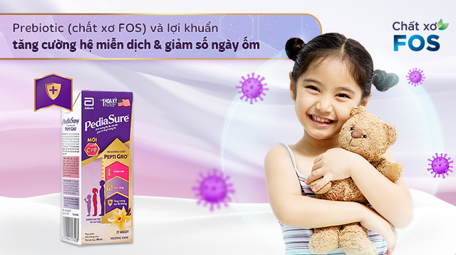 Miễn dịch Miễn dịch - Lốc 4 hộp sữa pha sẵn Abbott PediaSure hương vani 180 ml (1 - 10 tuổi)