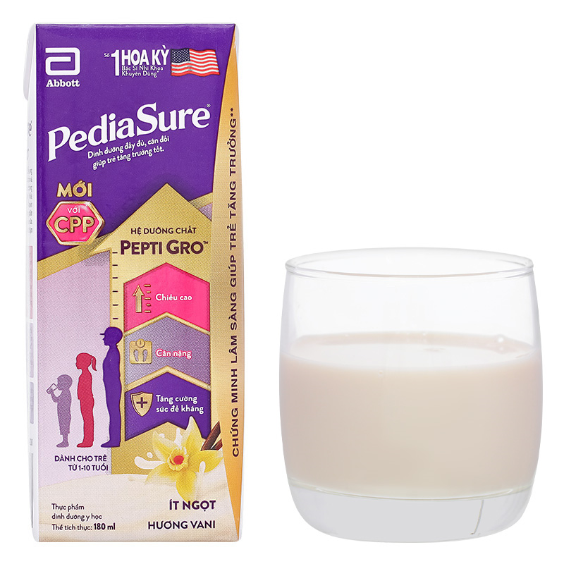 Thùng 48 hộp sữa pha sẵn Abbott PediaSure hương vani 180 ml (1 - 10 tuổi) - Giao bao bì ngẫu nhiên 14