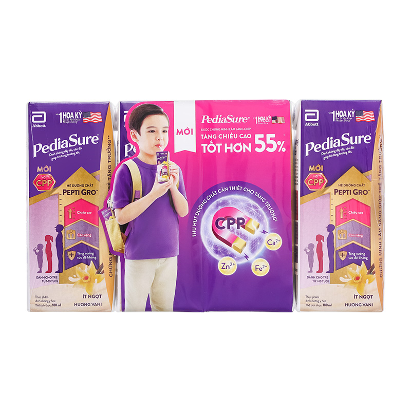 Thùng 48 hộp sữa pha sẵn Abbott PediaSure hương vani 180 ml (1 - 10 tuổi) - Giao bao bì ngẫu nhiên 6