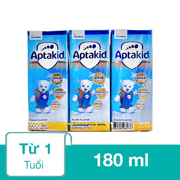Lốc 3 hộp sữa pha sẵn Aptakid 180 ml (từ 1 tuổi)