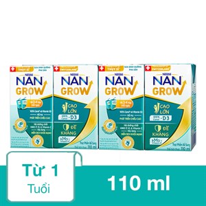 Lốc 4 hộp sữa pha sẵn Nestlé NAN Grow