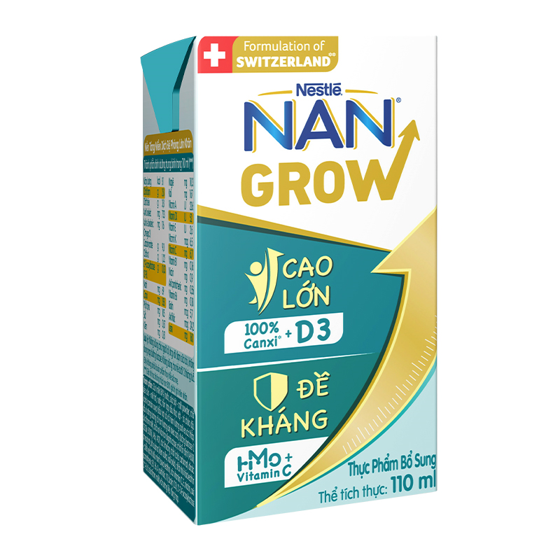 Lốc 4 hộp sữa pha sẵn Nestlé NAN Grow