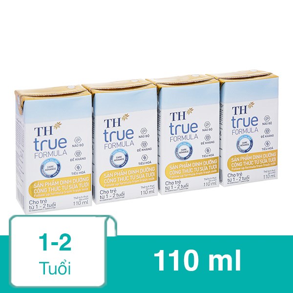 Lốc 4 Hộp Sữa Pha Sẵn Th True Formula 110 Ml (1 - 2 Tuổi)