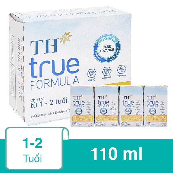 Thùng 24 Hộp Sữa Pha Sẵn Th True Formula 110 Ml (1 - 2 Tuổi)