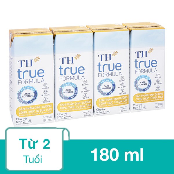 Lốc 4 Hộp Sữa Pha Sẵn Th True Formula 180 Ml (Từ 2 Tuổi)