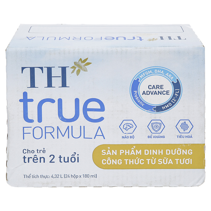 Thùng 24 hộp sữa pha sẵn TH true Formula 180 ml (từ 2 tuổi)